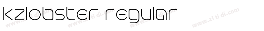 kzlobster regular字体转换
